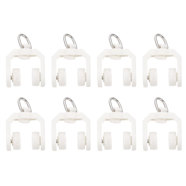 KAKOWELY Glisseur de Rideau 50 Pcs Rail de Rideau Poulie Flexible Accessoires de Rideau 1,18"X0,79"X0.47 Pouces