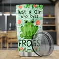 thumbnail image 3 of Green Frog Tumblers Coffee Women Stainless Steel Tumbler 20 Oz Cup Mug Funny Insulated Travel Mugs Gifts For Frog Lovers Women Birthday Kitchen Accessories Supplies, 3 of 6