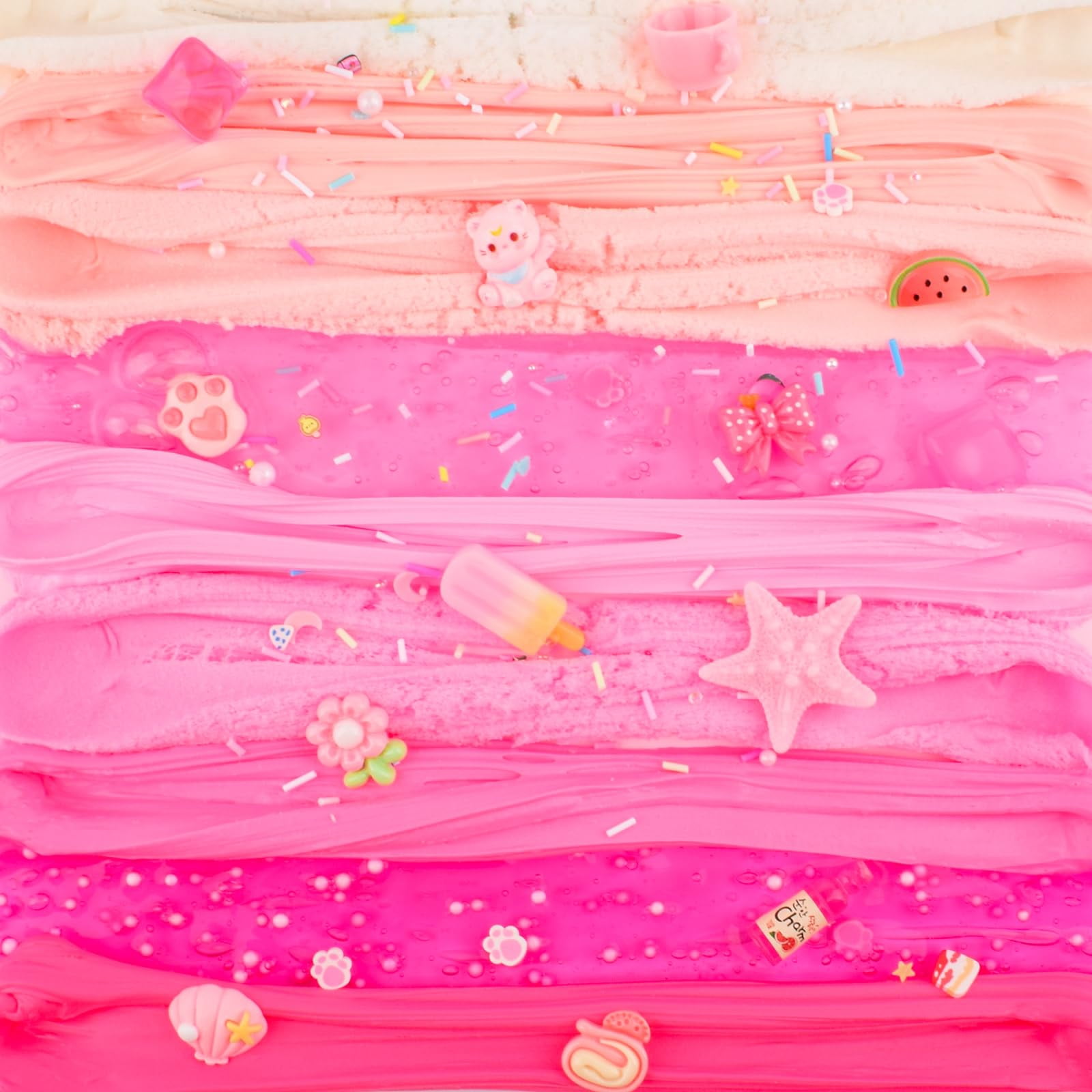 6 Pack Slimes Kit, Pink Slime, Cloud Butter & Clear Slime, Party Favors,Goodie Bag Stuffers,Birthday Gift Ideas Cute Stuff