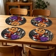 thumbnail image 6 of Deeceymbur 6Pcs Halloween Round Placemats Pumpkin Ghost Print Reusable Fabric Mats Non-Slip Dinner Table Party Tabletop Home Decor, 6 of 6