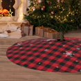 thumbnail image 6 of Red and Black Buffalo Check Snowflake Snowy Plaid 36 Inch Christmas Tree Skirt Carpet Mat Funny Party Decor Supplies for Xmas Halloween Decorations Occasion Ornament, 6 of 6