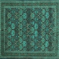 thumbnail image 1 of Ahgly Company Indoor Square Persian Turquoise Blue Traditional Area Rugs, 8' Square, 1 of 4