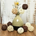 thumbnail image 3 of 15 Pieces Wicker Rattan Balls Decorative Orbs Vase Fillers for Craft, Party, Wedding Decoration, Accessories, Garden Decoration, 3 Colors, 3 of 10