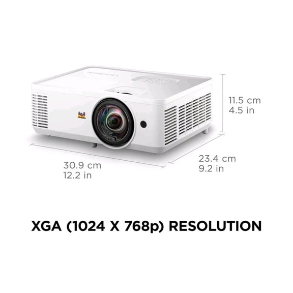ViewSonic PS502X 4000 Lumens XGA HDMI Short Throw Projector for Education and Office