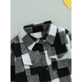 thumbnail image 5 of Bagilaanoe Toddler Baby Boy Flannel Shirts Jacket Plaid Long Sleeve Single-Breasted Shacket with Pockets 6M 12M 18M 24 3T Kids Fall Casual Outwear, 5 of 8
