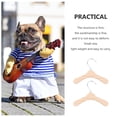 thumbnail image 4 of MasteelfCA 10pcs Wooden Pet Apparel Hangers Dog Clothing Hanging Rack (Silver, Wood Color), 4 of 7