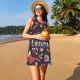 thumbnail image 3 of Disketp Merry Christmas para Vestido sin Mangas para Mujeres, Vestidos de Verano para Mujeres, Casual y Holgado para la Playa, 3 of 7