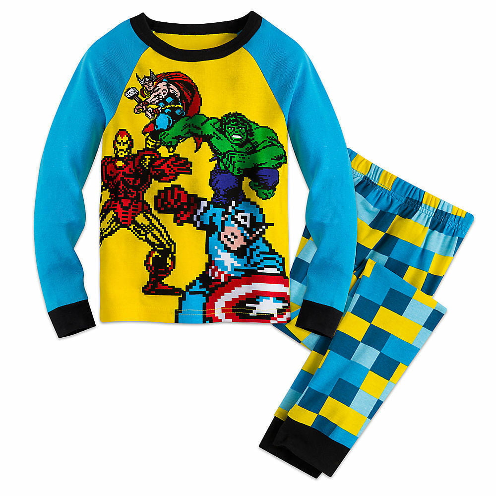 NWT Disney Store Marvel Avengers Age of Ultron Sleep Set Pajamas Boys 7 8 10 12 