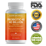 Probiotic 40 - Maktrek Bi-Pass Technology - Strong Immunity Aid - Natural Supplement by Aloha Balance