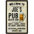 thumbnail image 1 of JOE'S Pub Sign Vintage Man Cave Bar 8 x 12 Matte Finish Metal 108120028054, 1 of 1