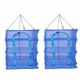 thumbnail image 2 of Foldable 3 Layers Drying Fishing Net Hanging Vegetable Fish Dishes Dryer Hanger, 2 of 6
