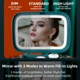 thumbnail image 2 of Amdohai Makeup Organizer Box with LED Mirror Dust Water Proof Cosmetics, 2 of 7