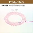 thumbnail image 2 of Uxcell 100pcs Natural Stone Beads 6mm Pink Rose Quartz Round Gemstone Stone Loose Beading Real Genuine Smooth Balls Bead for Jewelry Making Bracelets Necklace Earrings DIY, 2 of 7