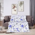 thumbnail image 3 of Super Soft Anti-Pilling Flannel Bed Blankets, Weekend Graffiti Cozy Fluffy Warm All Seasons Throw Blanket for Sofa Bedding, 60"x50", 3 of 8