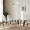 thumbnail image 4 of Homy Casa 5-Piece Kitchen Dining Set with Dining Table and Set of 4 Side Chairs, Rectangular Table Set for Restaurant, Coffee Shop,White Marble, 4 of 8