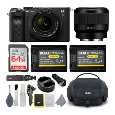 UPC: 0040962887790 | Sony Alpha a7C Mirrorless Camera (Black) Bundle with FE 28-60mm and 50mm Lens