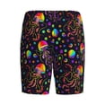 thumbnail image 5 of Easygdp Rainbow Jellyfishes Men's Short Pajama Pants, Sleep Shorts, Household Pants, Casual Pants with Pockets - X-Large, 5 of 9