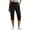 AA-Black, variant on Lightweight Cargo Capri Pants for Women Casual Elastic Waist Twill Hiking Capris Solid Color Work Cropped Trousers, Brown, M