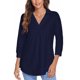 thumbnail image 5 of Sexy Dance Top de mujer con manga 3/4 y blusa holgada con cuello en V, 5 of 7