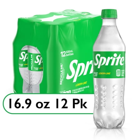 Sprite Lemon Lime Soda Soft Drinks, 16.9 fl oz, 12 Pack