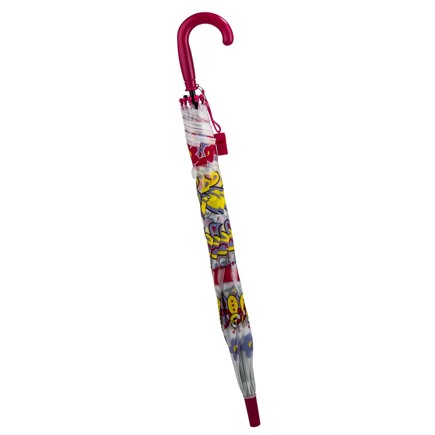 Rainy Day Novelty Kids Easy Open Automatic Umbrella with Safety Whistle
