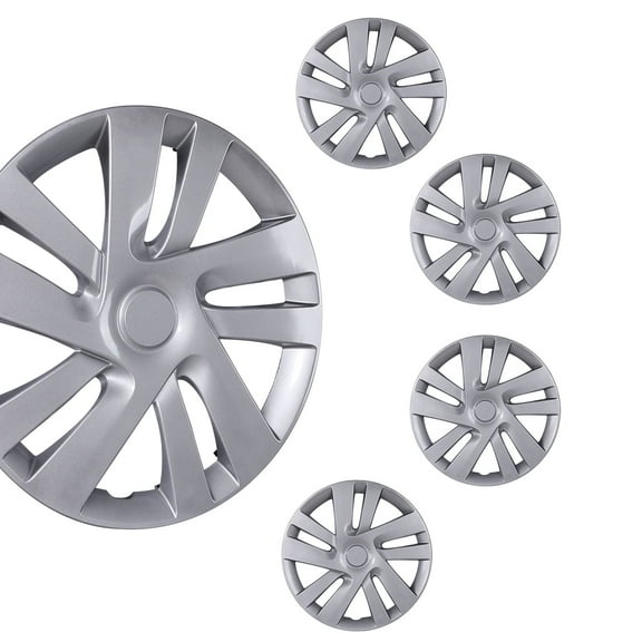 15 Inch Set Of 4 Hubcaps Wheel Rims Cover for 2013-2021 Nissan NV200 Compatible With Steel Wheels Snap on Installation PP Material,Lacquer