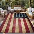 thumbnail image 2 of 4th of July Outdoor Rug for Patio/Deck/Porch, Non-Slip Large Area Rug 5 x 7 Ft, Independence Day Farmhouse American Flag Indoor Outdoor Rugs Washable Area Rugs, Reversible Camping Rug Carpet Runner, 2 of 8