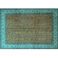thumbnail image 1 of Ahgly Company Indoor Rectangle Persian Light Blue Traditional Area Rugs, 6' x 9', 1 of 4