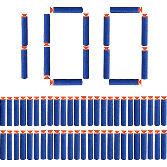 100 Pcs Recharges de Fléchettes à Ventouse 7,2 cm Balles Flèches en Mousse Accessoires pour Nerf N-Strike Elite Series (Succion Cup) Cadeau Surprise Excellent Cadeau