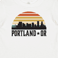 thumbnail image 4 of Inktastic Portland Oregon Skyline Retro Sunset Boys or Girls Baby T-Shirt, 4 of 5