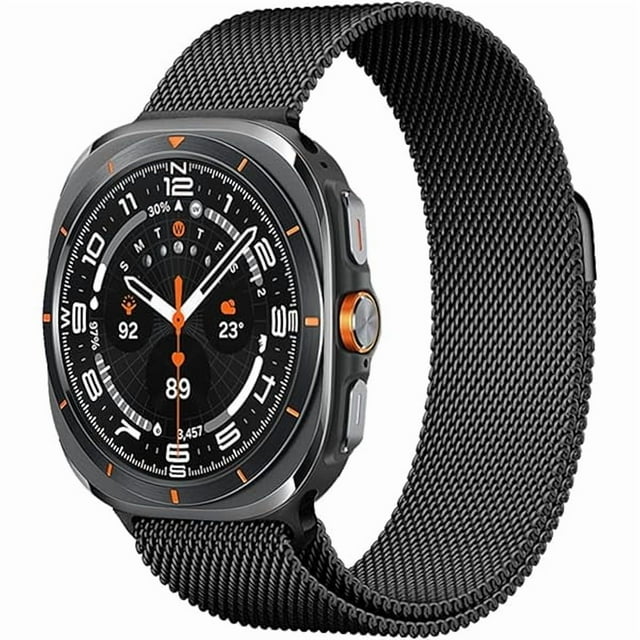 wonima44 for Galaxy Watch Ultra Bands 47mm (2025/2024),Magnetic Metal Wristband Stainless Steel Mesh Milanesse Loop Replacement Strap Compatible with Samsung Galaxy Watch Ultra 2/Ultra for Men Women