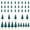 C, variant on Artificial Mini Christmas Trees, 24/45 Pcs Sisal Snow Trees Bottle Brush Christmas Trees Pine Trees Ornaments Crafting Displaying Decoration, Tabletop Xmas Tree for Home, Party