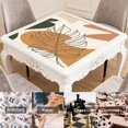 thumbnail image 6 of Premium Boho Pattern Anti-Slip Rubber Pad for Game Tables 31.5 Inch Square Mahjong Mat with Quiet Surface for Tile Play Cards and Multi-Functional Use, 6 of 7
