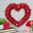 Way To Celebrate Valentine's Day Tinsel Heart Wreath