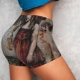 thumbnail image 3 of Yiaed Vintage Collage Girl Butterfly Print Women's Athletic Shorts Running Shorts Sporty Short High Waisted Elastic Workout Shorts for Yoga Gym Running & Sports -X-Large, 3 of 4