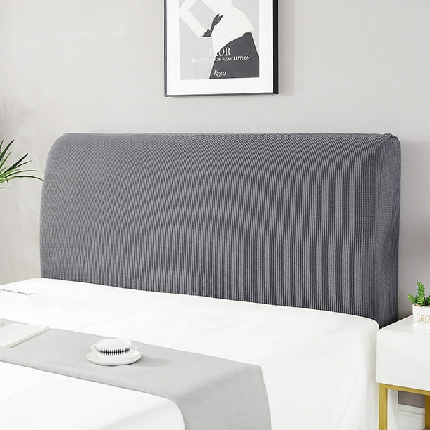 Funda elástica para cabecera de cama, de rápida renovación para dormitorio con material de alta calidad, diseño de banda elástica para una fácil instalación en cabeceras planas y con microarcos
