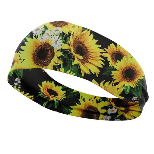 PWFE 3D Printed Sunflower Headband Hair Accessories Elastic Turban Head Wrap For Sports Running Yoga Wrap Face Wash Headwear - image 1 of 5