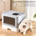 thumbnail image 2 of Jacgood Cat Litter Box Foldable Cat Big Litter Tray Box Sturdy Fully Enclosed Toilet, 2 of 7