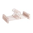 thumbnail image 1 of 10pcs Pants Hangers Plastic Space Saving Non-slip Skirt Hangers With Clips, 1 of 5