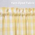 thumbnail image 5 of Bohogeo Buffalo Yellow Checkerd Cafe Valance Curtains for Kitchen,Plaid Farmhouse Gingam Window Decor Rod Pocket,55" x 15", Yellow/White, 5 of 8