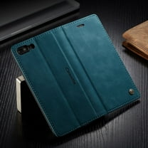 iPhone 6s Plus Wallet Case, iPhone 6 Plus Case,Shockproof Premium Leather Magnetic Flip Folio Stand Protective Cover,Blue