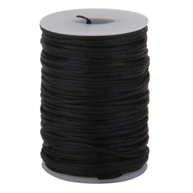 100m Hilo Línea Encerado Redondo para Costura Artesanía Manualidades Negro1.2mm Sunnimix Cera Line