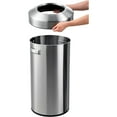 thumbnail image 6 of Global Industrial Stainless Steel Round Open Top Trash Can 16 Gallon, 6 of 7