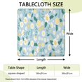 thumbnail image 2 of Pioneer Flower Floral Print Pattern Square Fitted Tablecloth with Elastic Edge,Square Table Cover,Washable Elastic Table Cover for Home Kitchen Party Decor 36"x36", 2 of 6