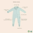thumbnail image 2 of MON CHOU Footed Pajamas 100% Organic Pima Cotton Sleeper, Pocket for Security Tracker, Baby Infant Unisex-Sizes 0-12 Months, 2 of 6