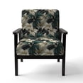 thumbnail image 4 of Designart "Tropics In Monochrome Hues V" Chaise d'Appoint Tropicale Verte - Fauteuil Tropical pour Chambre, 4 of 7