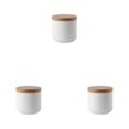 thumbnail image 3 of Ruiboury Ceramic Storage Jar Wide Application Multifunctional Non-skid Lightweight And Portable Ceramic Seasoning Jars Durable white small 3Set, 3 of 6