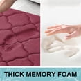 thumbnail image 4 of Buganda Memory Foam Bathroom Rugs, Ultra Soft and Absorbent Bath Mat, Thick Bath Rug for Bathroom Floor, 24x16, Burgundy, 4 of 10