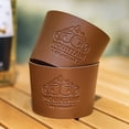 thumbnail image 1 of Portavasos De Té Cubierta de taza de café de cuero PU cubierta de taza de agua portátil antideslizante para senderismo Camping, 1 of 8