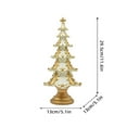 thumbnail image 3 of Gold-Plated Christmas Tree Figurine, Elegant Resin Holiday Decoration Ornament for Table, Shelf & Home Festive Display, 3 of 5